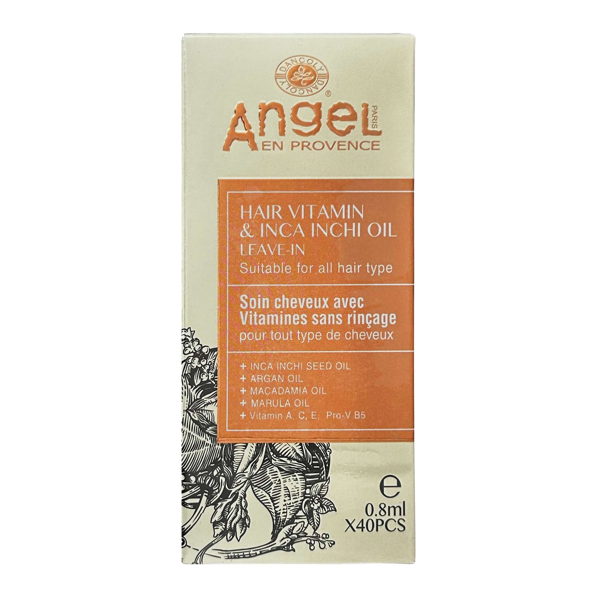 Inca Inchi Hair Vitamin & Inca Inchi Oil Leave In 0.8ML x 40PCs